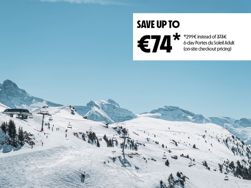 15% OFF your ski passes with Châtel Réservation