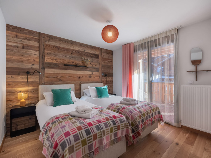 Appartement 12A, Résidence Les Soldanelles, Châtel, Chambre 2 lits simples, Vacances en famille