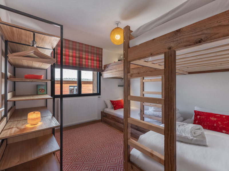 Appartement 12A, Résidence Les Soldanelles, Châtel, Chambre 2 lits superposés, Pistes de ski