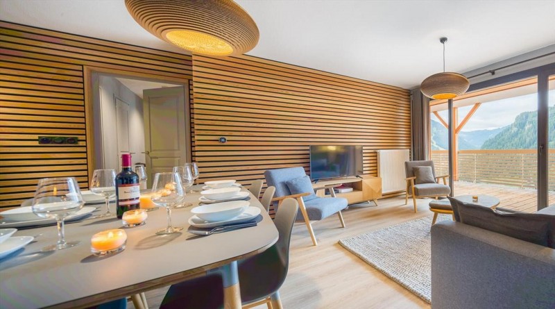 Appartement 6/8 personnes à Châtel résidence 360 centre du village salon salle à manger