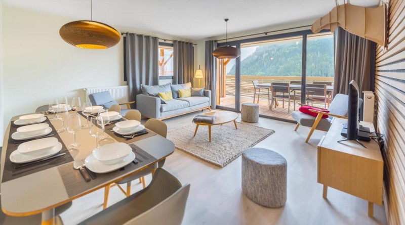 Appartement 6 personnes à Châtel résidence 360 centre du village salon salle à manger