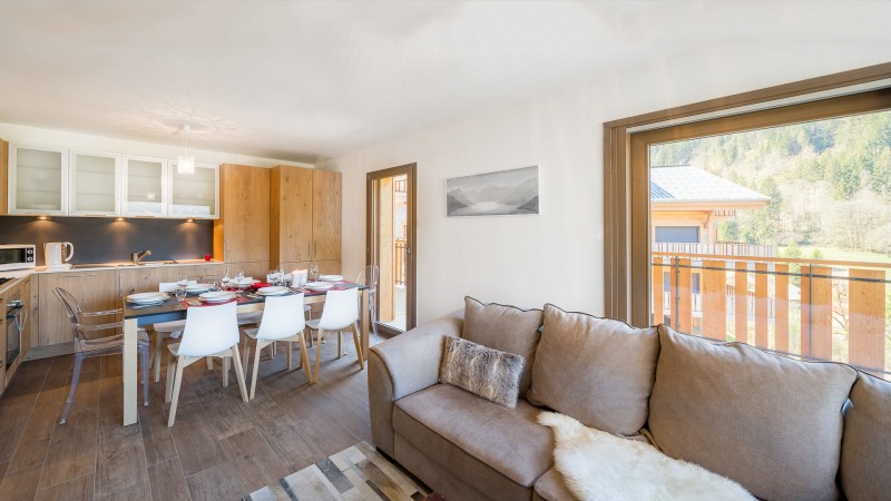 Appartement 6 personnes à Châtel résidence 4 élèments séjour et coin repas