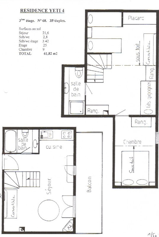 Appartement 6 personnes, Résidence le YETI, plan, Châtel réservation