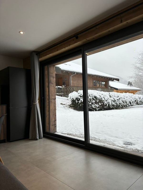 Appartement Bonnati, Séjour vue extérieur, Châtel Télésiège 74