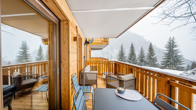 Appartement Chalet des Freinets, 4 personnes, Châtel, balcon vue montagnes