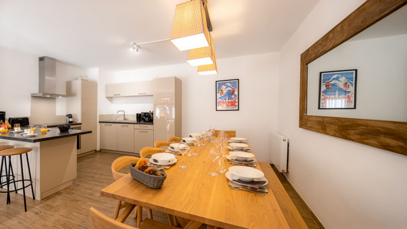 Apartment Chalet des Freinets, Kitchen and dining corner, Châtel 74