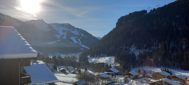 Appartement croix de savoie n°10, Vue depuis le balcon, Châtel Portes du Soleil