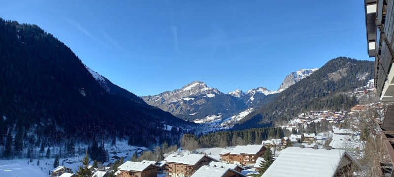 Appartement croix de savoie n°10, Vue depuis le balcon, Châtel Portes du Soleil