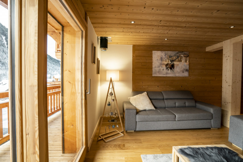 Appartement dans chalet 3 fontaines, 9 personnes, Séjour, Châtel 74390