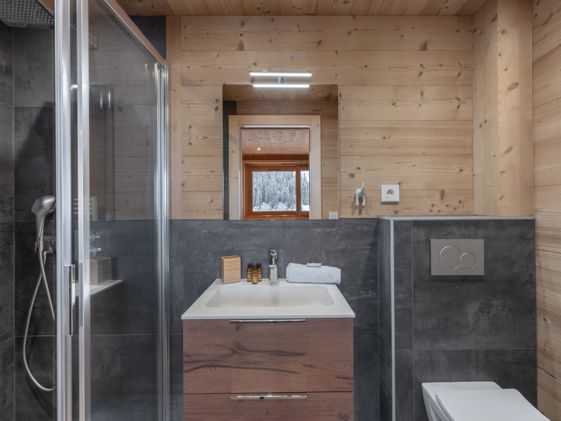 Apartment in chalet 3 fontaines, Shower room with WC, Châtel