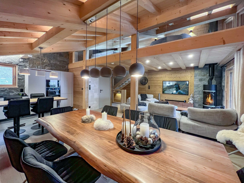 Appartement dans chalet 3 fontaines E4, 8 personnes, Séjour, Châtel portes du soleil