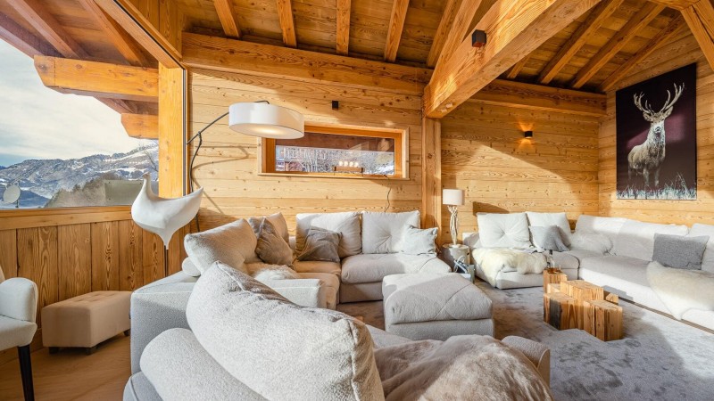Appartement dans chalet CHATOU HAUT, 14 personnes, Châtel, salon, vue montagnes
