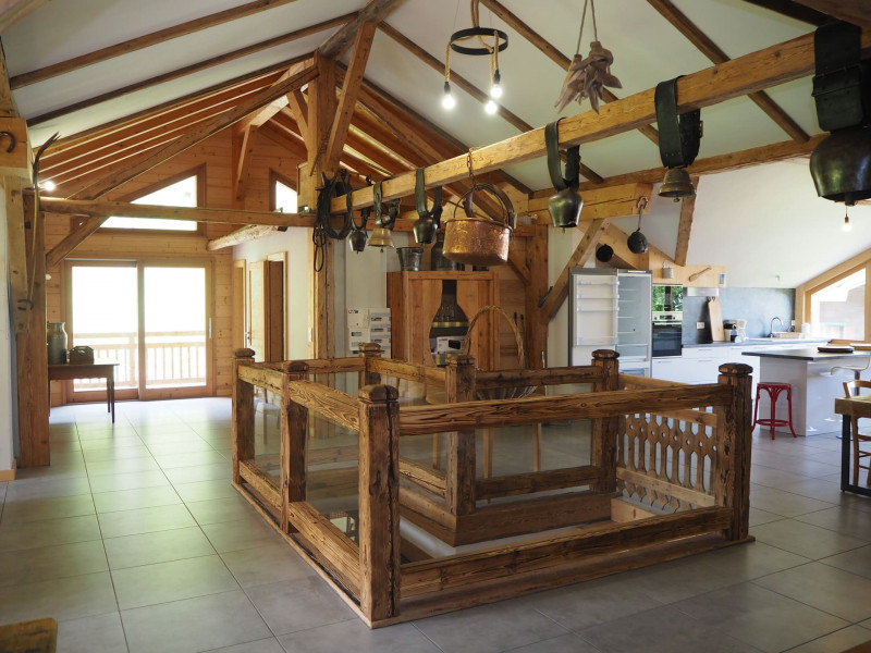 Appartement dans chalet la clairière, Châtel, Séjour, Ski Snowboard à la neige