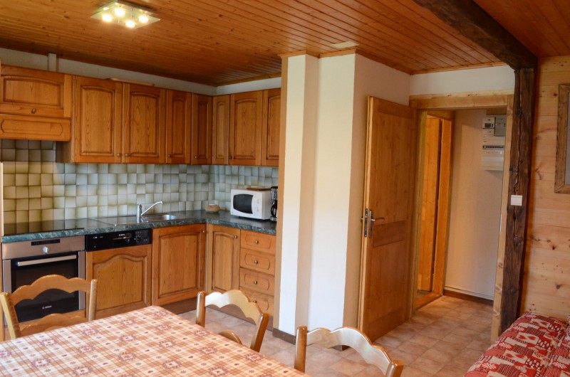 Appartement dans chalet la Ferme, séjour, Châtel Haute Savoie