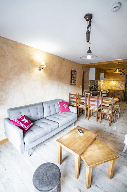 Apartment in Chalet La Puce, Living room, Châtel Haute-Savoie