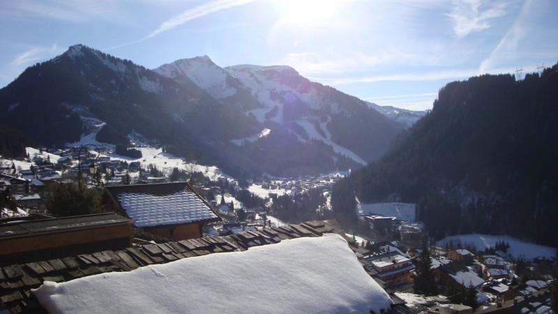 Appartement dans Chalet La Puce Vue depuis l'appartement Châtel Village Hiver