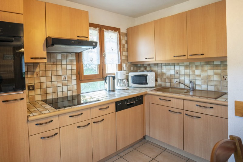 Apartment in chalet Le Chablis Châtel Kitchen