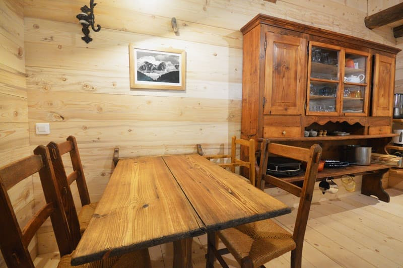 Appartement dans chalet le Détour, cuisine, La Chapelle d'Abondance Portes du Soleil