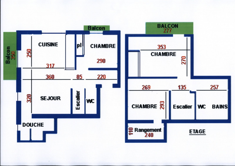 Appartement Echo des Montagnes 4, plan de l'appartement, Châtel vacances famille montagne