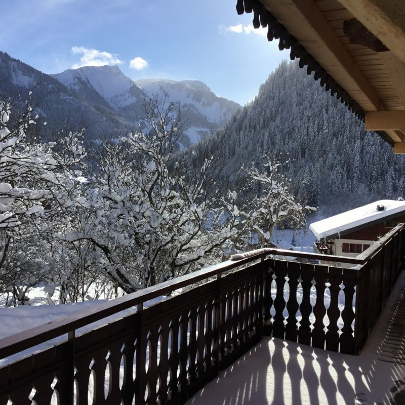 Apartment Fleurs des Champs 1, Terrace view, Châtel Mountain 74