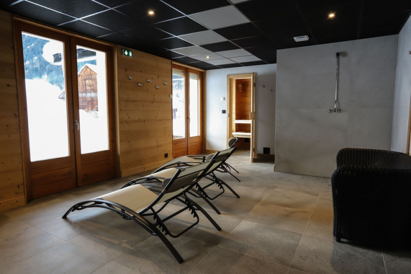 Appartement le Biwak dans chalet la Cascade, Châtel, espace détente