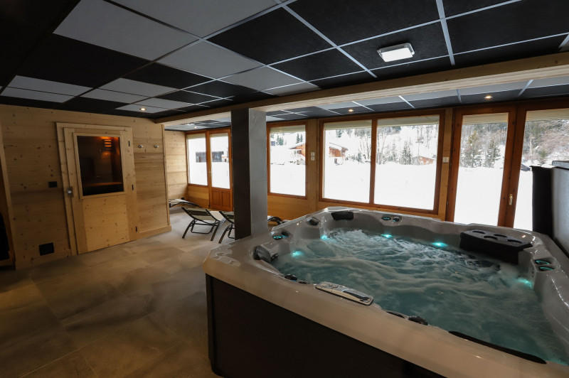 Apartment le Sommet in chalet la Cascade, Châtel, Jacuzzi