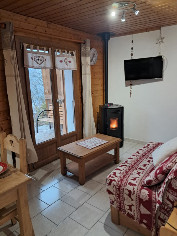 Apartment Les Geraniums, TV lounge, Châtel ski slopes, snow, sun, mountain holidays