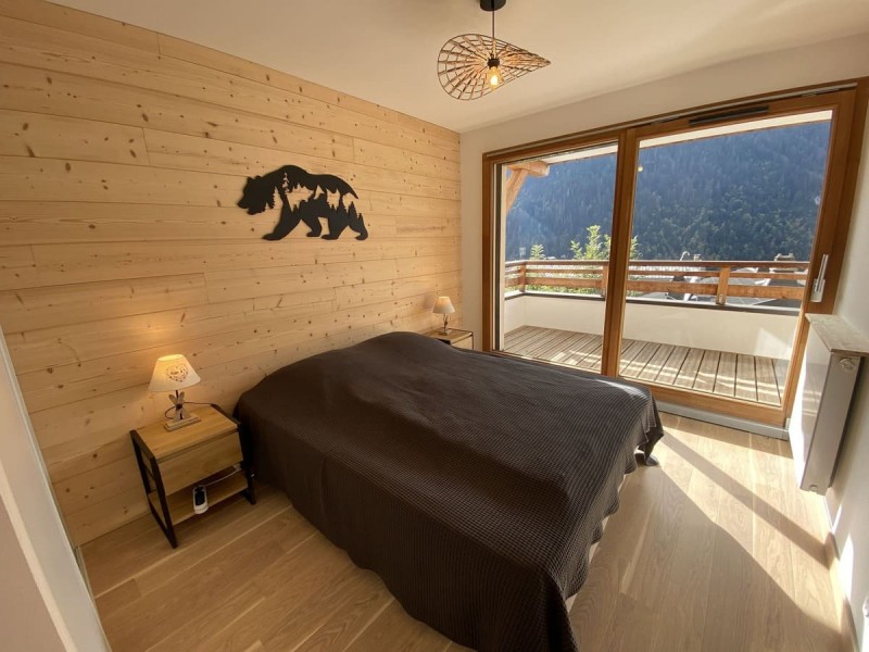 Appartement Les Perles de Savoie A203, Châtel, chambre avec balcon