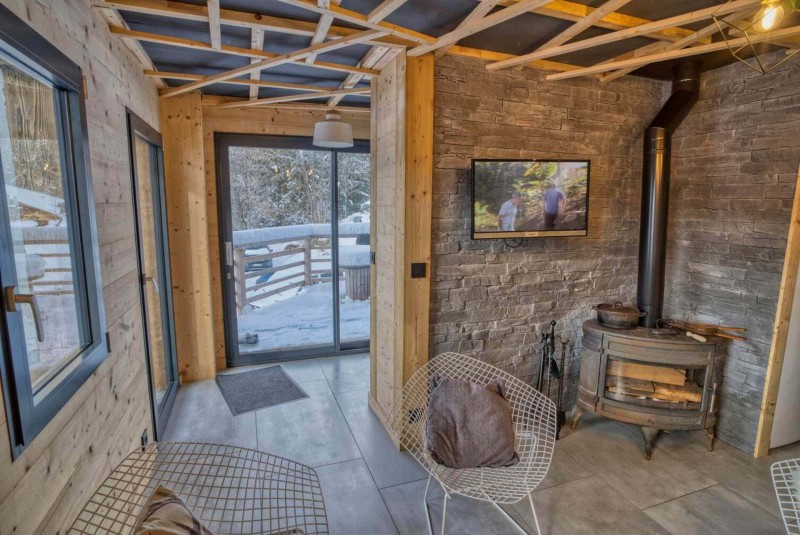 Apartment Martonne Terrasse, Living-room, Fireplace, Châtel Boude