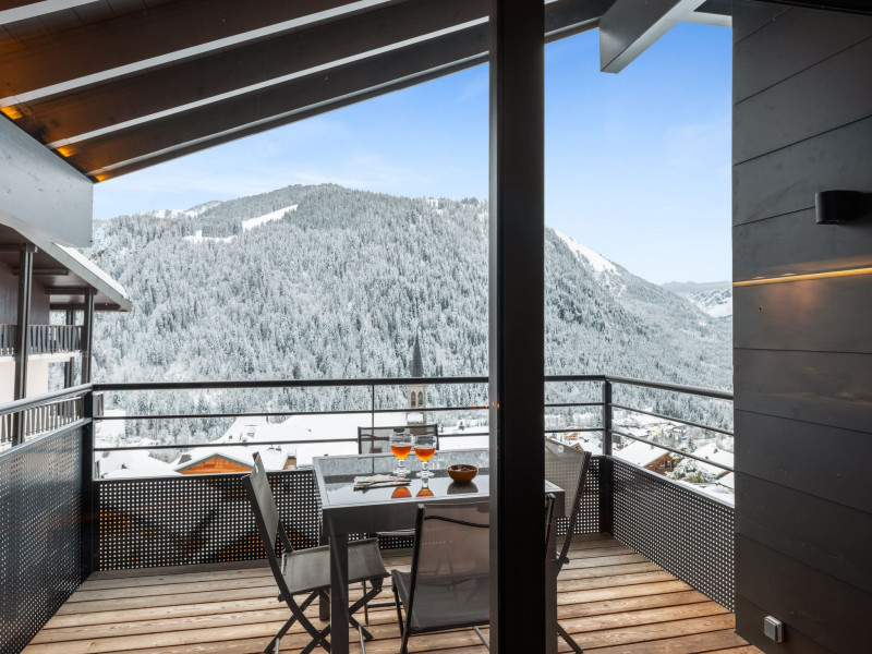 Appartement Savoisien Châtel Boude, Balcon, vue montagne