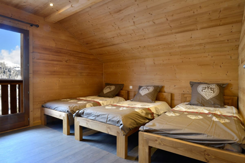 Chalet Alaska, Chambre 3 lits simples, Châtel Vacances en famille Chalet Alaska, Chambre 3 lits simples, Châtel Vacances en famille
