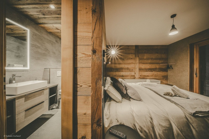 Chalet Bovard, Chalet Spencer, chambre avec salle de bains, Châtel Vallée d'Abondance