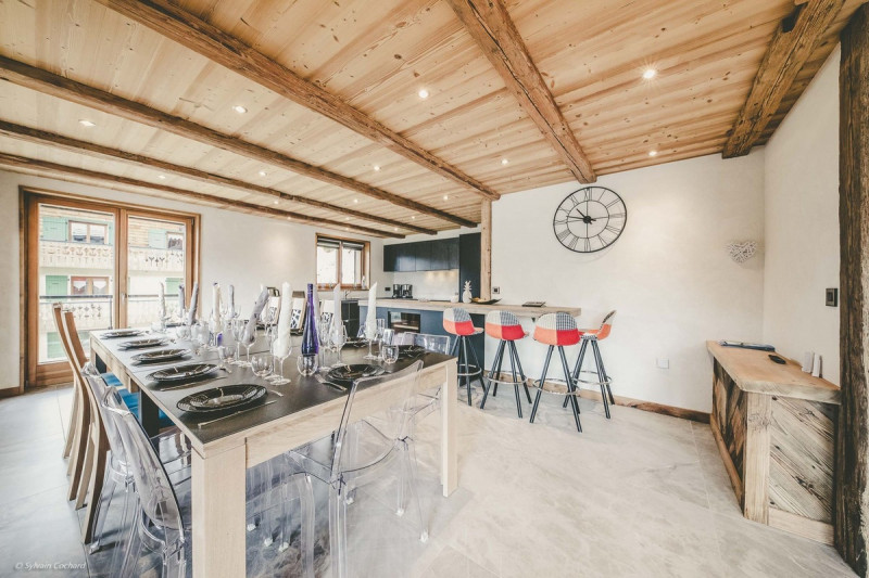 Chalet Bovard, Whymper, cuisine, vacances famille ski neige soleil