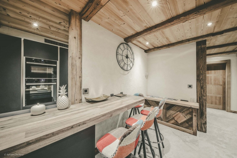 Chalet Bovard, Whymper, salle à manger et cuisine, Haute-Savoie Châtel Tourisme