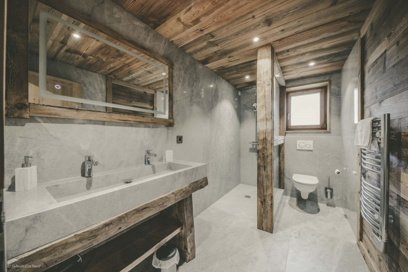 Chalet Bovard, Whymper, salle de douche, Châtel Haute-Savoie France