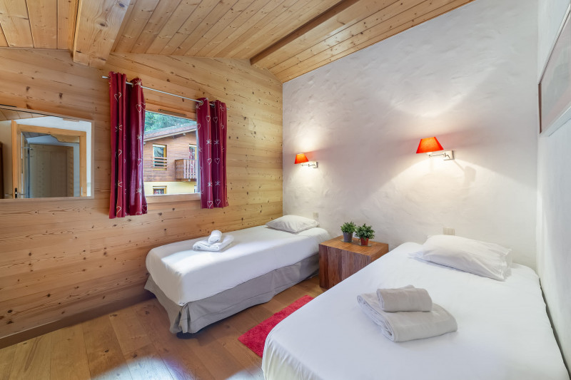 Chalet Casa Linga, Bedroom 2 single bed, Châtel Rental holidays snow