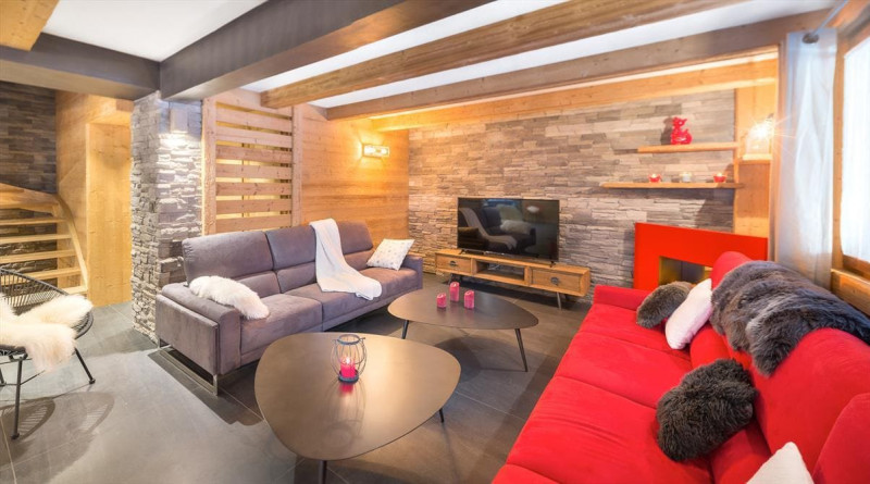 Chalet Chante Merle, Living room, Châtel Chairlift 74