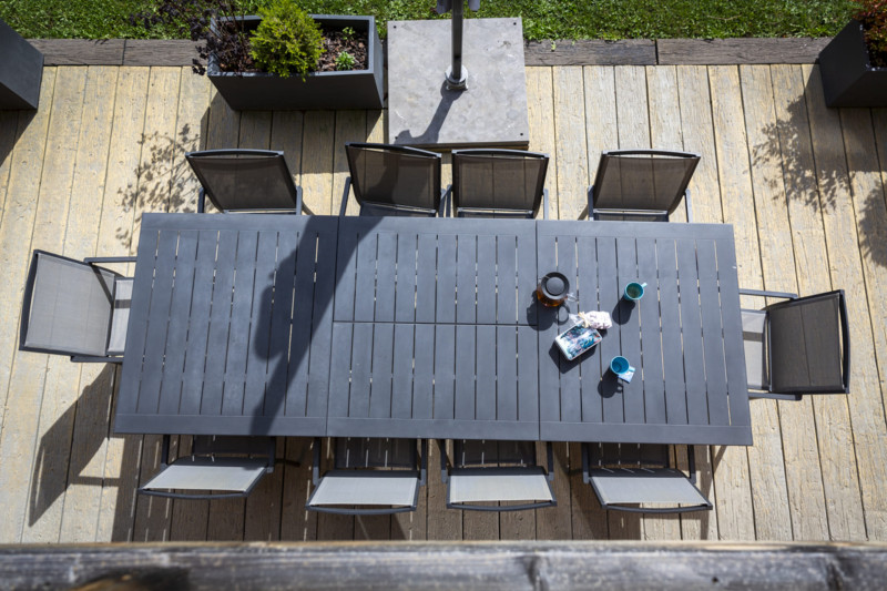 Chalet Cret Beni, Terrace with garden furniture, Châtel Village 74