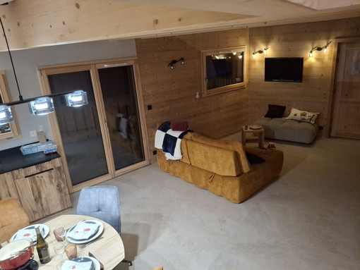 Chalet de la Fiolaz, Linving-room with dining-room and kitchen, Châtel Mountain 74 Chalet de la Fiolaz, Linving-room with dining-room and kitchen, Châtel Mountain 74