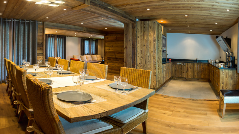 Chalet Dormeur, Living - dining room and kitchen, Châtel Family holidays
