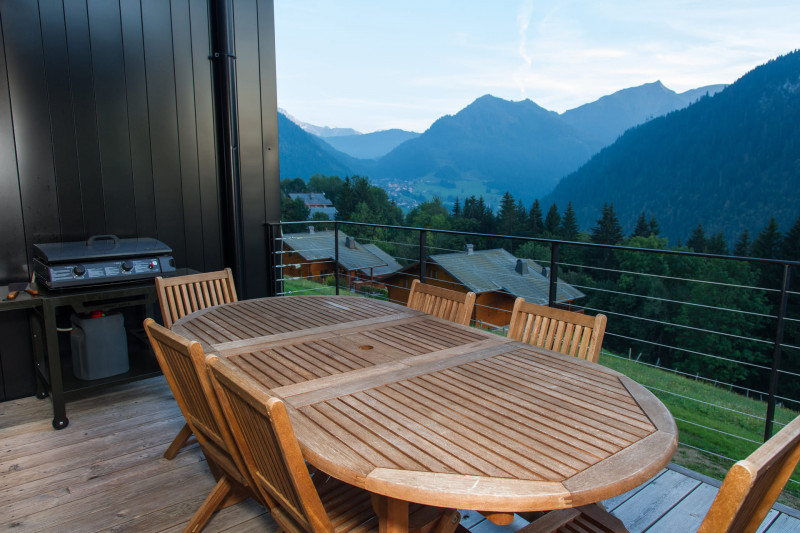 Chalet du Saix, Terrasse avec vue montagne, Châtel Village 74