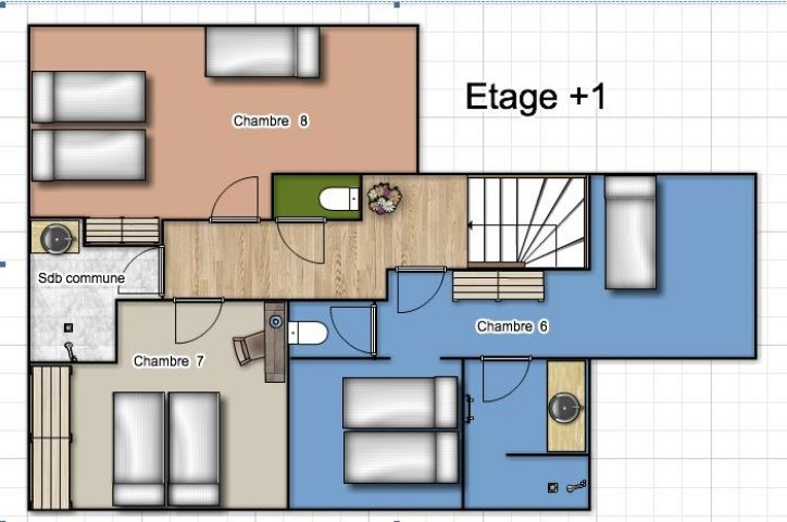 Chalet Emilie 15 personnes Châtel Plan 1