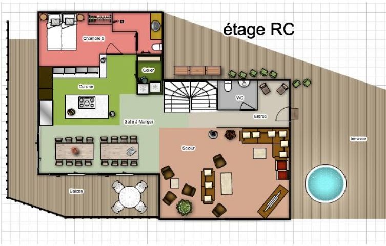 Chalet Emilie 15 personnes Châtel Plan 2