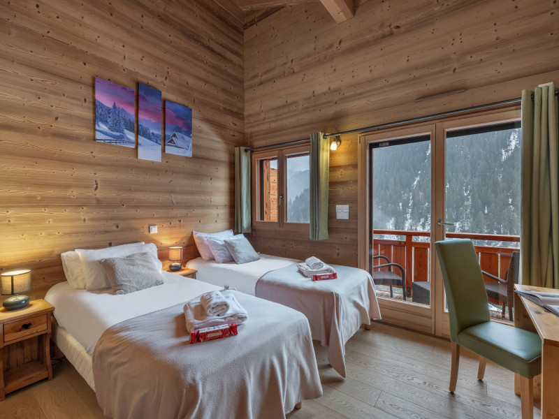 Chalet Etringa, Chambre 2 lits simples, Châtel Réservation