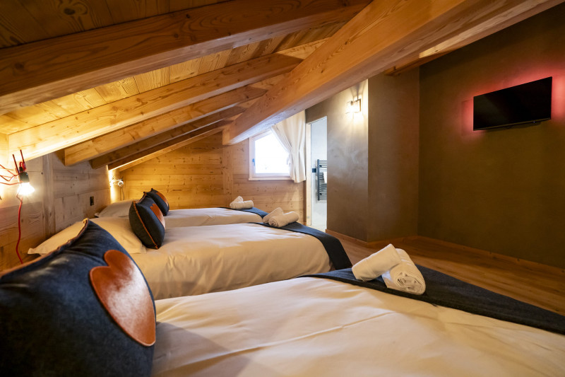 Chalet Juliette, Chambre 3 lits simples, Châtel, Vacances au ski