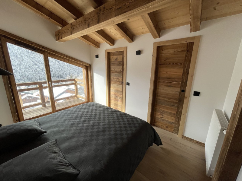 Chalet L'Alpaga, Bedroom 1 double bed with view, Châtel French Alps
