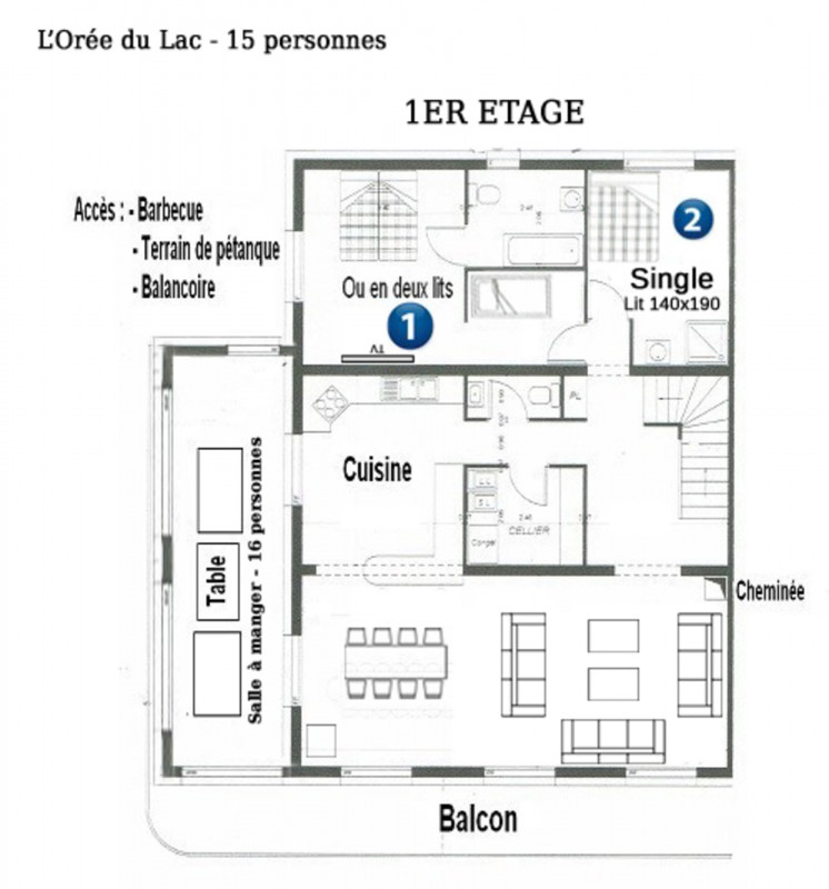 Chalet l'orée du lac, 1er étage, Châtel Vonnes