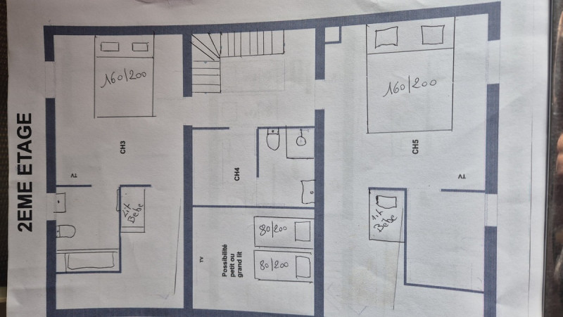 Chalet L'Orée du lac, Second floor plan, Chatel, French-Swiss border Chalet L'Orée du lac, Second floor plan, Chatel, French-Swiss border