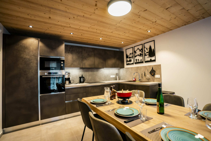 Chalet La Ferme de Delphine & François, cuisine, Châtel ski neige montagne vacances Alpes