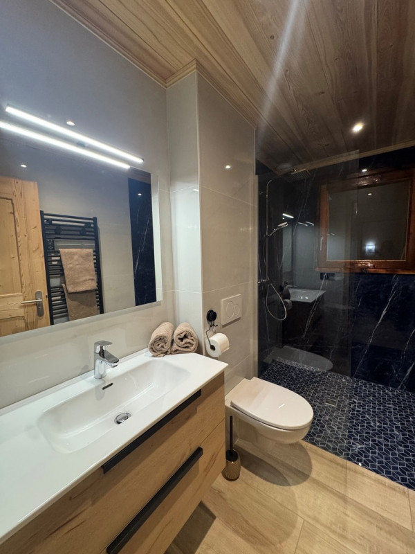 Chalet Laurentine à Châtel, chambre avec salle de douche/WC Chalet Laurentine à Châtel, chambre avec salle de douche/WC